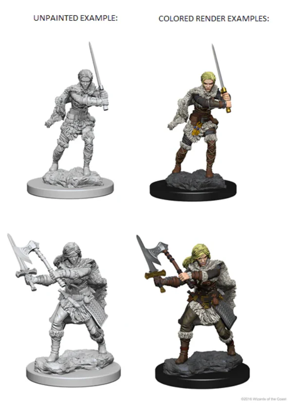 Dungeons & Dragons: Nolzur's Marvelous Unpainted Miniatures - W01 Human Female Barbarian - Image 2