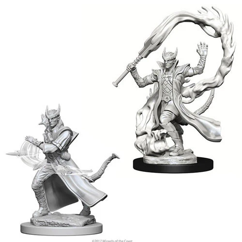 Dungeons & Dragons: Nolzur's Marvelous Unpainted Miniatures - W04 Tiefling Male Sorcerer