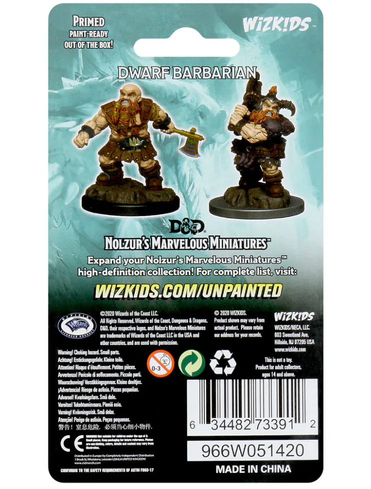 Dungeons & Dragons: Nolzur's Marvelous Unpainted Miniatures - W06 Dwarf Male Barbarian - Image 2