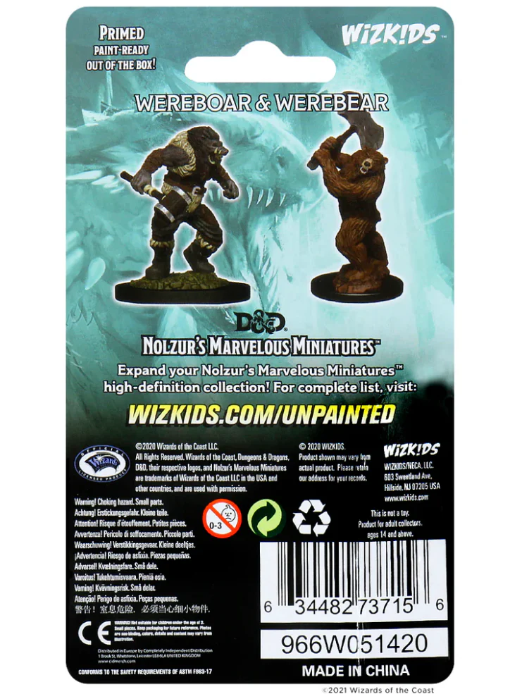 Dungeons & Dragons: Nolzur's Marvelous Unpainted Miniatures - W09 Wereboar & Werebear - Image 4
