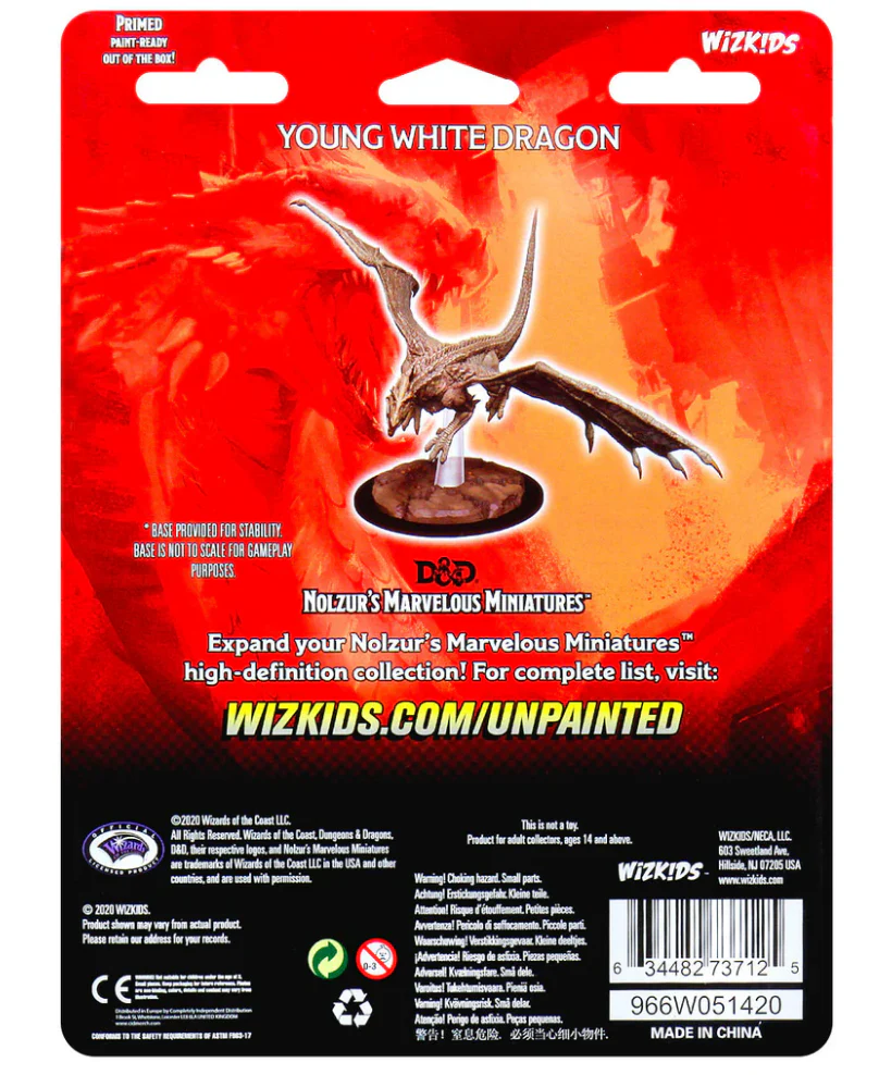 Dungeons & Dragons: Nolzur's Marvelous Unpainted Miniatures - W09 Young White Dragon - Image 4