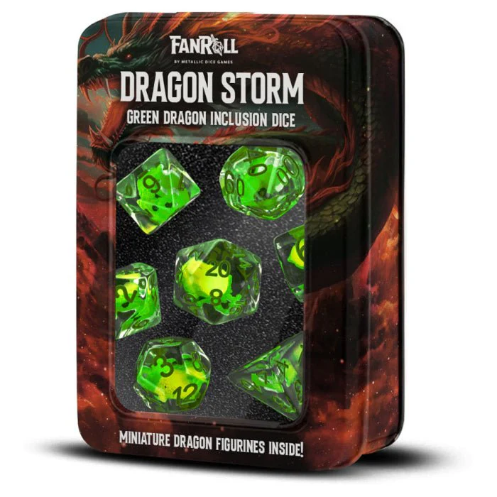 Fanroll: 7 Dice Set : Dragon Storm: Dragon Inclusion - Image 2