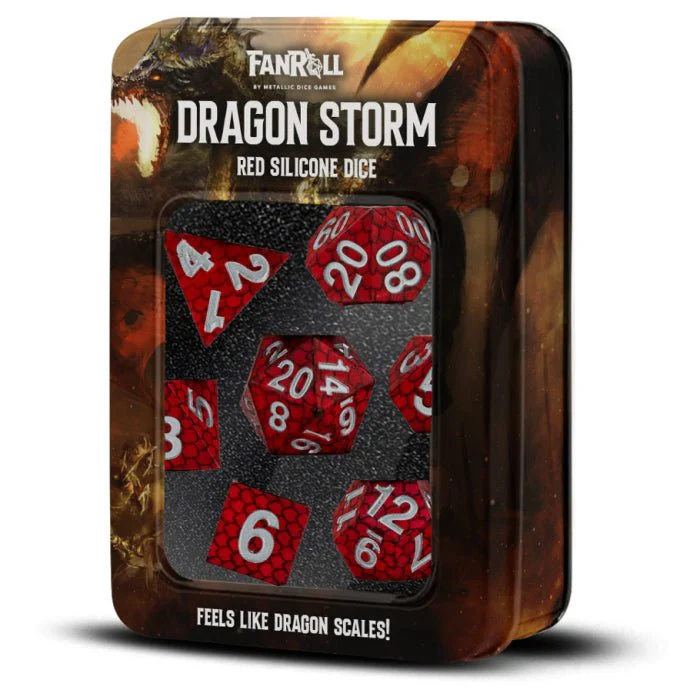 Fanroll: 7 Dice Set Silicone: Dragon Storm: Dragon Scales - Image 3