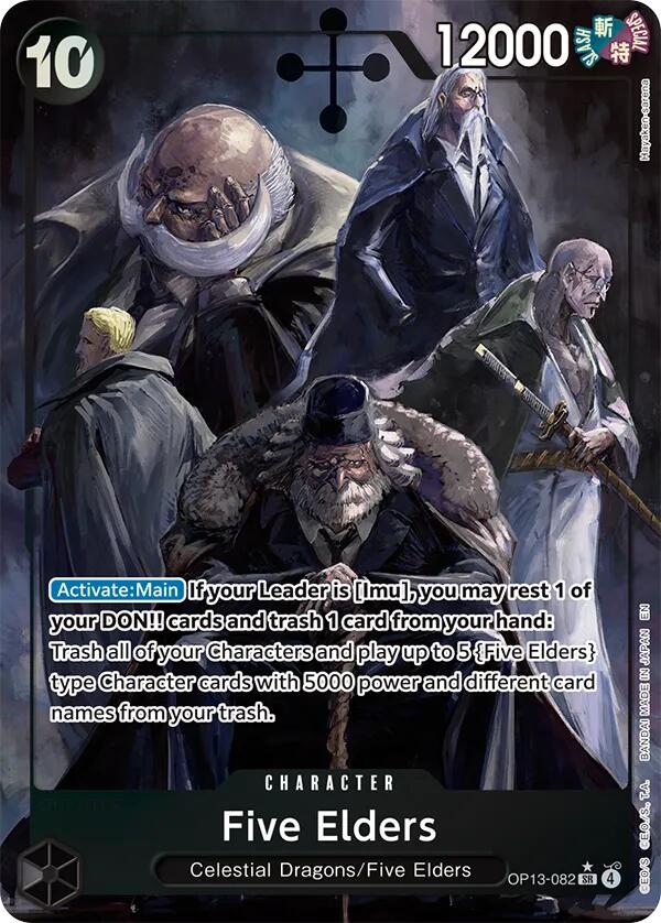 Five Elders (Alternate Art) - OP13-082 - (Carrying On His Will)