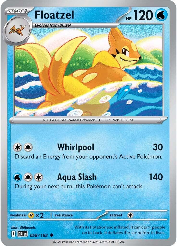 Floatzel - 058/182 - (SV10: Destined Rivals)