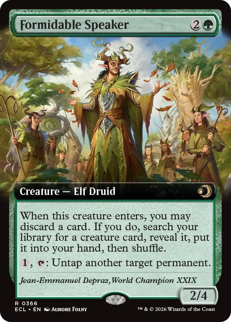 Formidable Speaker (Extended Art) - 366 - (Lorwyn Eclipsed)