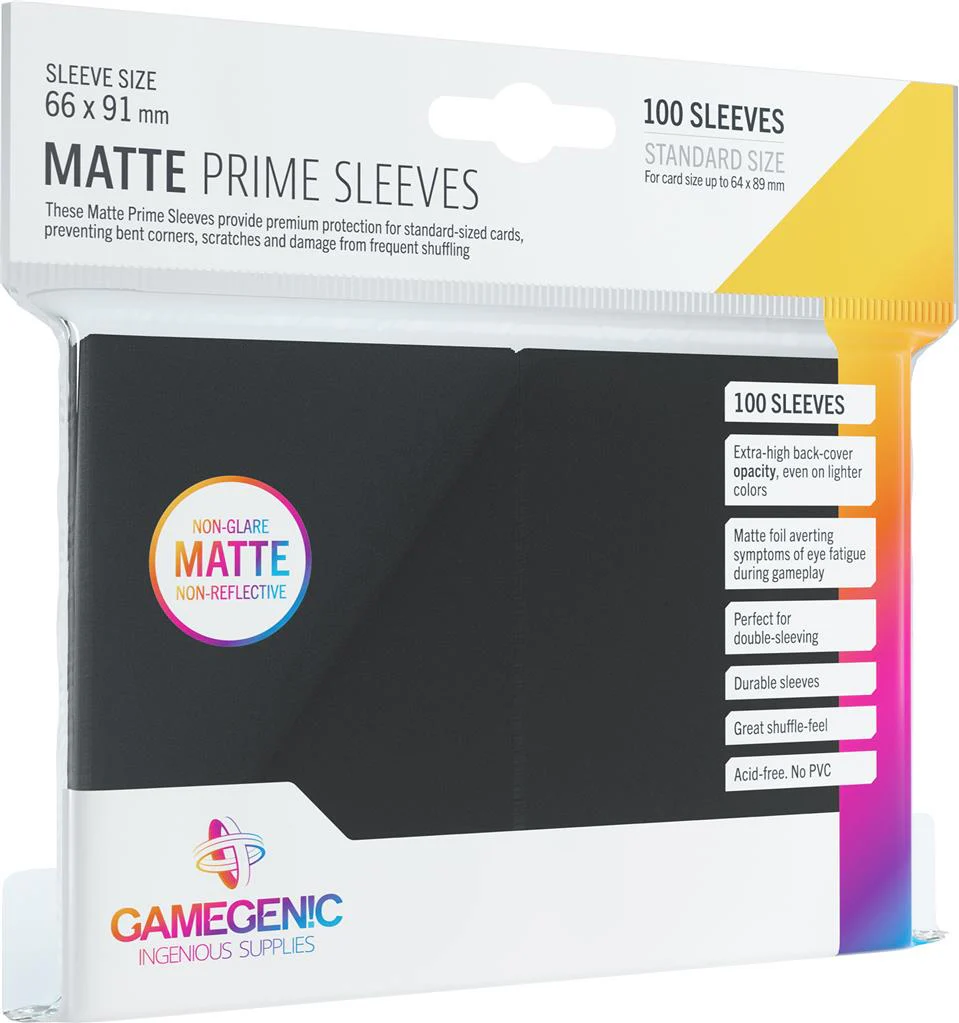 Gamegenic: MATTE Prime Sleeves Black (100)