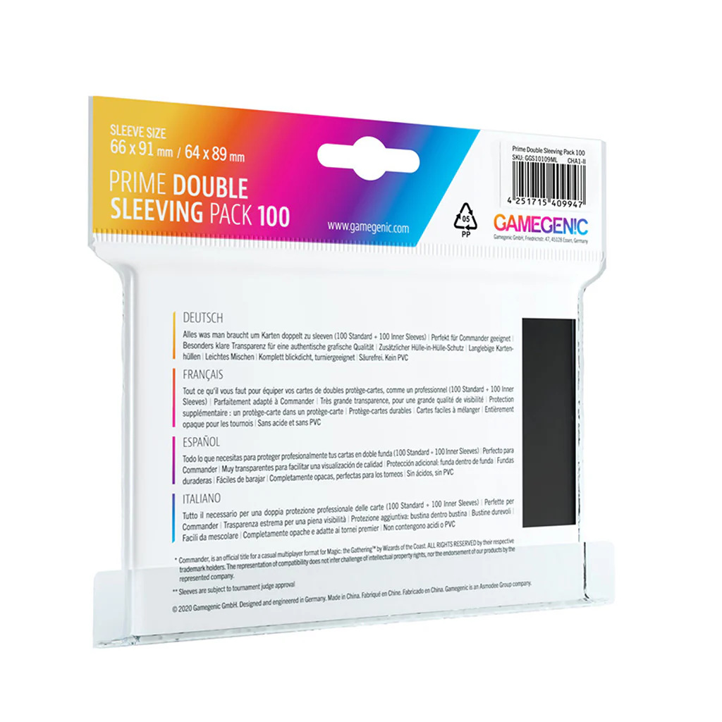 Gamegenic: Prime Double Sleeving Pack (100) - Image 2