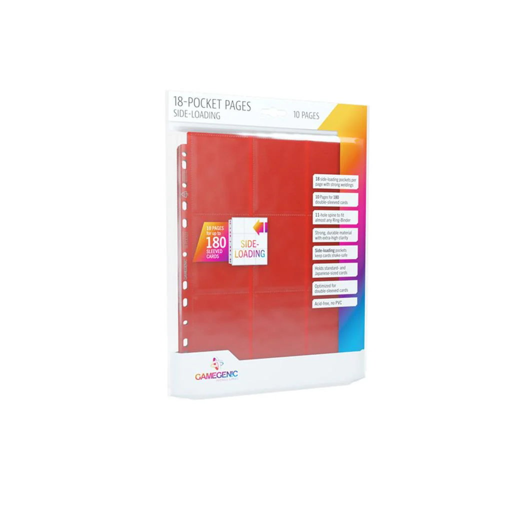 Gamegenic: Sideloading 18-Pocket Pages Red (10)