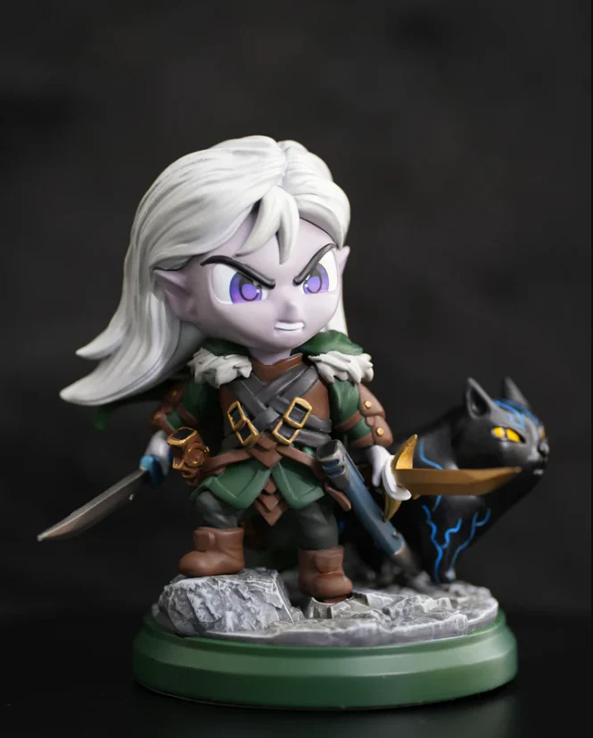 Gatherers' Tavern: Dungeons & Dragons - Drizzt Do'urden with Guenhwyvar ODDY Figure - Image 2