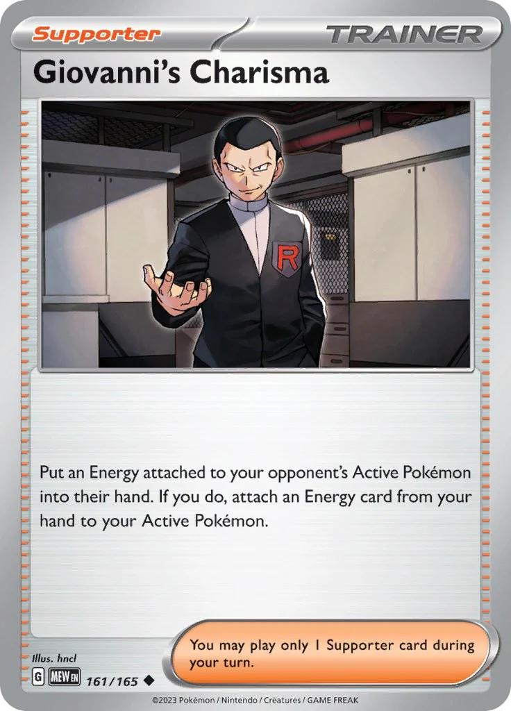 Giovanni's Charisma - 161/165 - 161/165 - (SV: Scarlet & Violet 151)