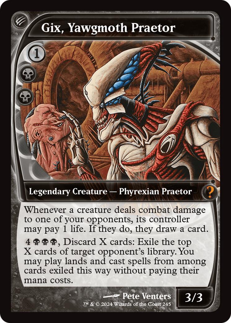 Gix, Yawgmoth Praetor (Future Sight) - 245 - (Mystery Booster 2)