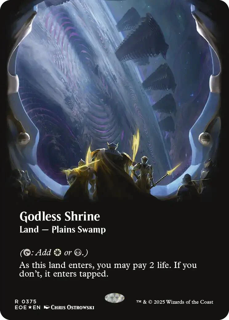 Godless Shrine (Borderless) (Galaxy Foil) - 375 - (Edge of Eternities)
