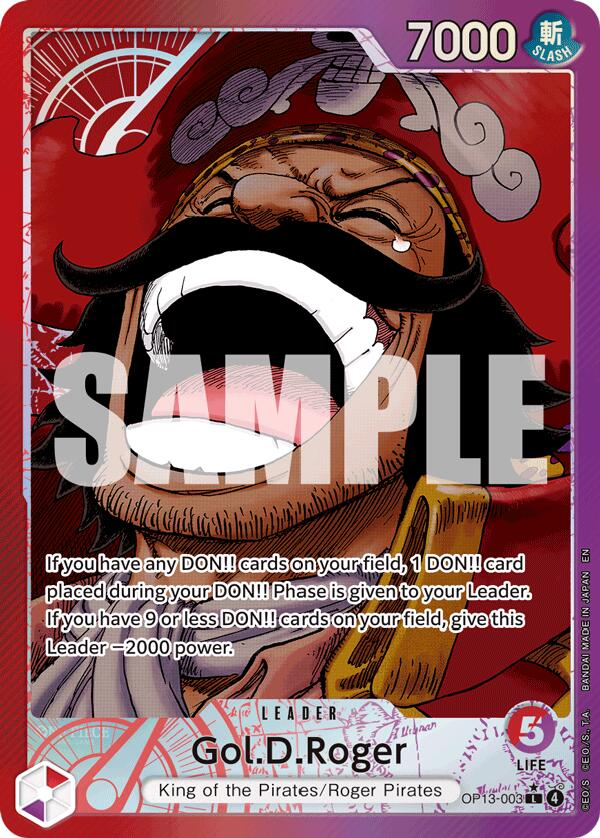 Gol.D.Roger (003) (Alternate Art) - OP13-003 - (Carrying On His Will)
