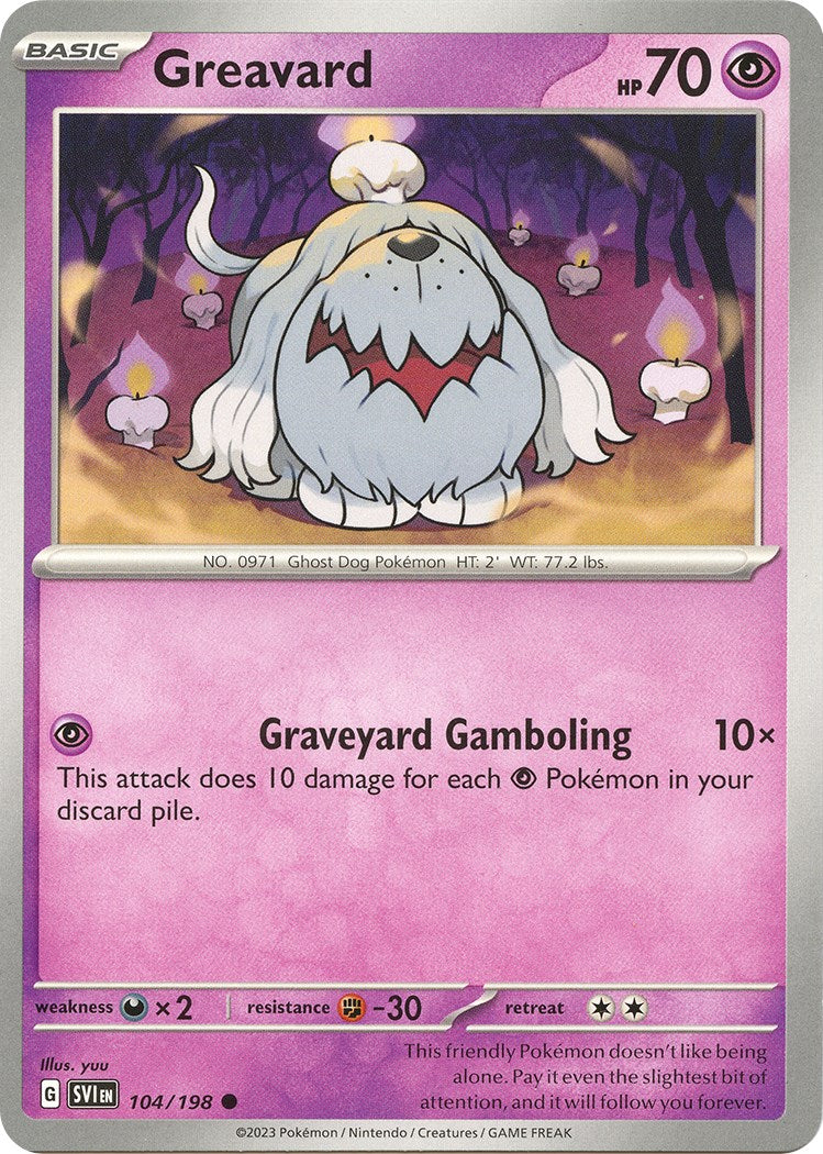 Greavard - 104/198 - 104/198 - (SV01: Scarlet & Violet Base Set)
