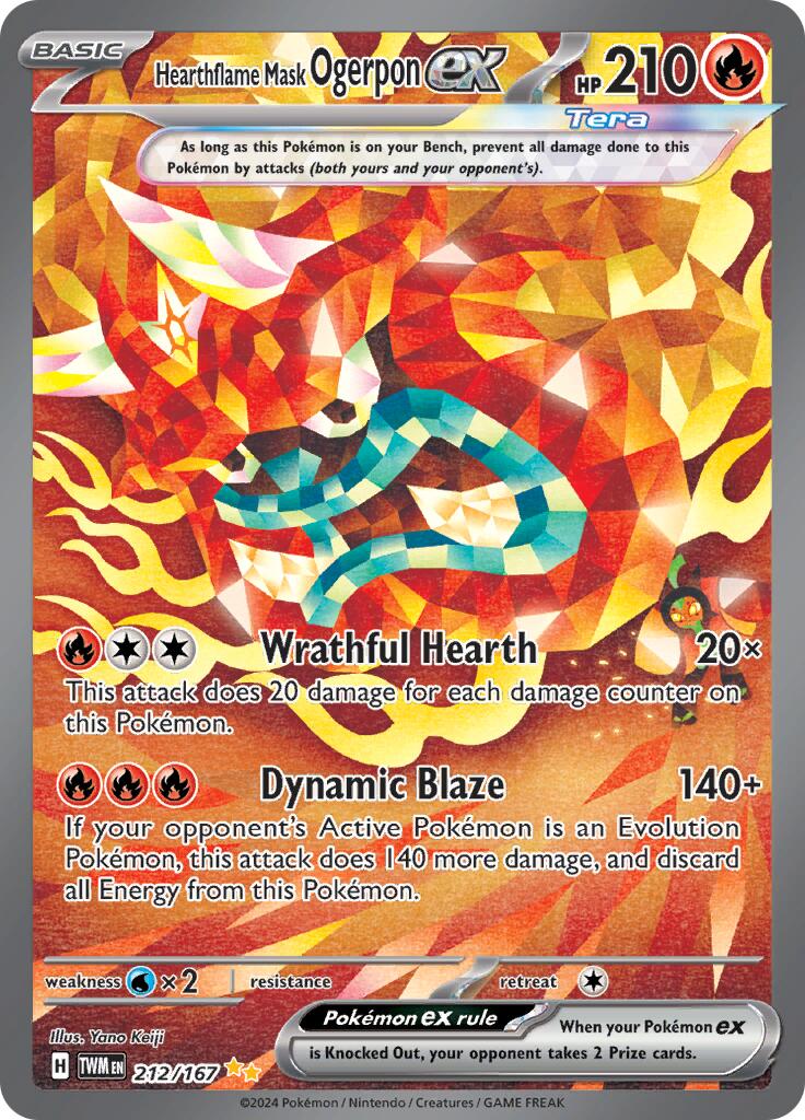 Hearthflame Mask Ogerpon ex - 212/167 - 212/167 - (SV06: Twilight Masquerade)