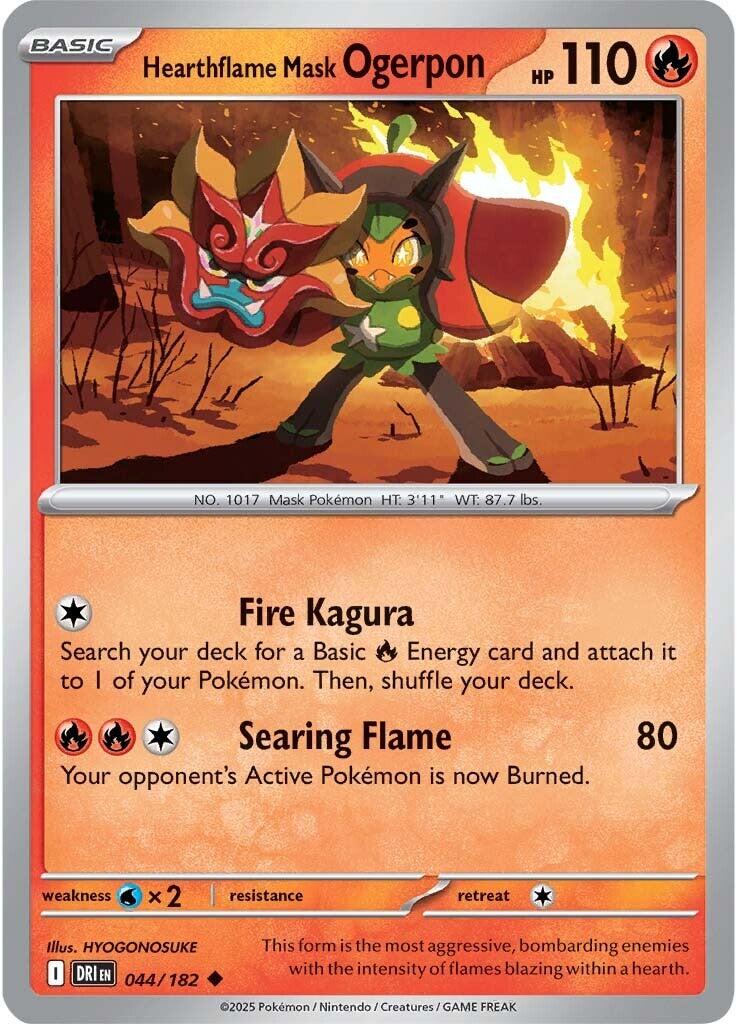 Hearthflame Mask Ogerpon - 044/182 - (SV10: Destined Rivals)