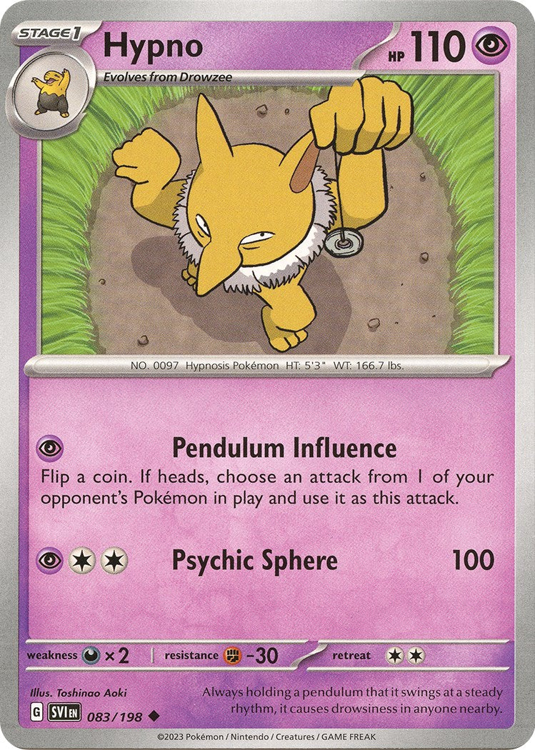 Hypno - 083/198 - (SV01: Scarlet & Violet Base Set)