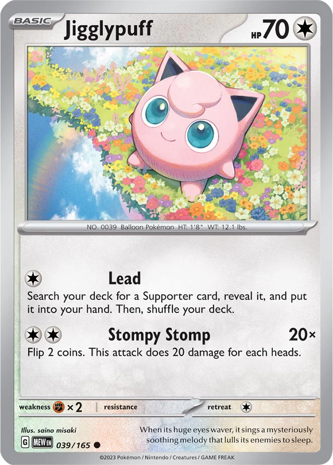 Jigglypuff - 039/165 - (SV: Scarlet & Violet 151)