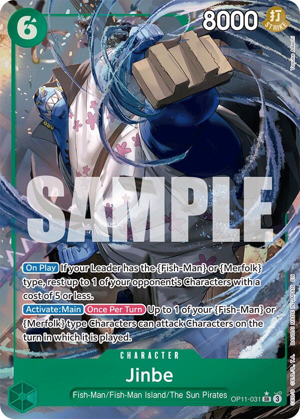 Jinbe (031) (Alternate Art) - OP11-031 - (A Fist of Divine Speed)