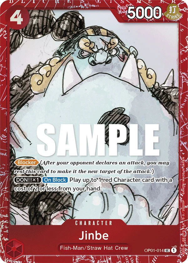 Jinbe (Premium Card Collection -ONE PIECE FILM RED Edition-) - OP01-014 - (One Piece Promotion Cards)