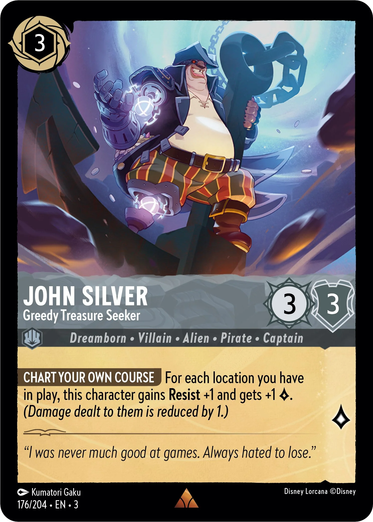 John Silver - Greedy Treasure Seeker - 176/204 - (Into the Inklands)