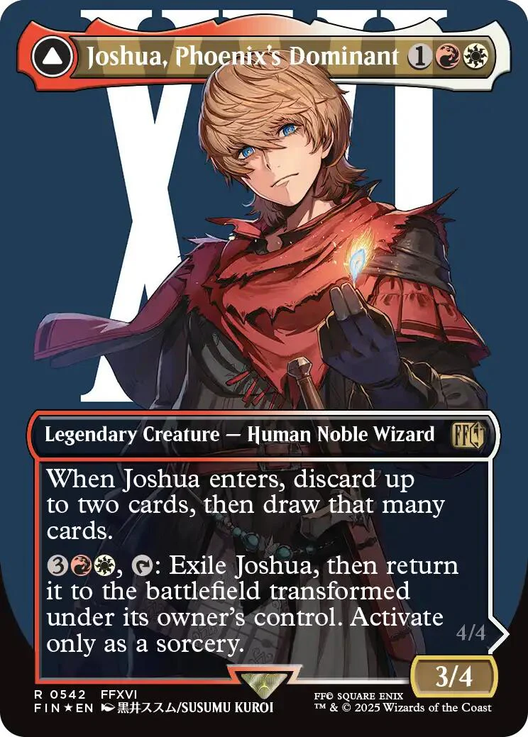 Joshua, Phoenix's Dominant (Borderless) (Surge Foil) - 542 - (FINAL FANTASY)