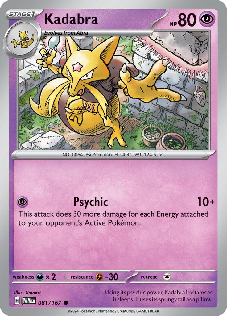 Kadabra - 081/167 - (SV06: Twilight Masquerade)
