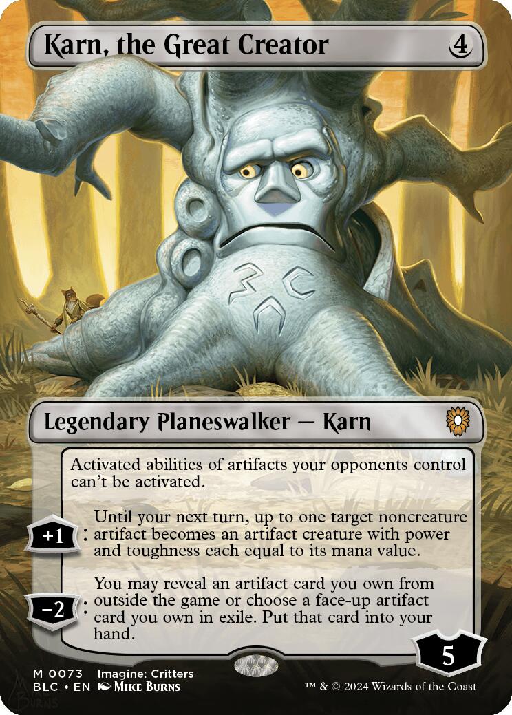 Karn, the Great Creator (Borderless) - 73 - (Commander: Bloomburrow)