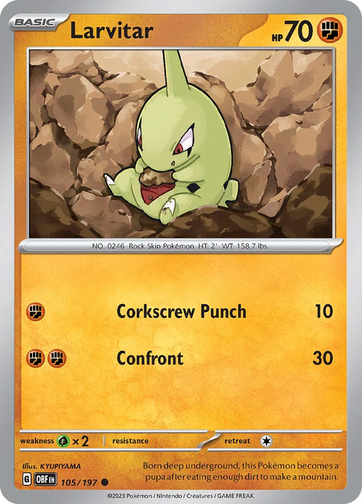 Larvitar - 105/197 - (SV03: Obsidian Flames)