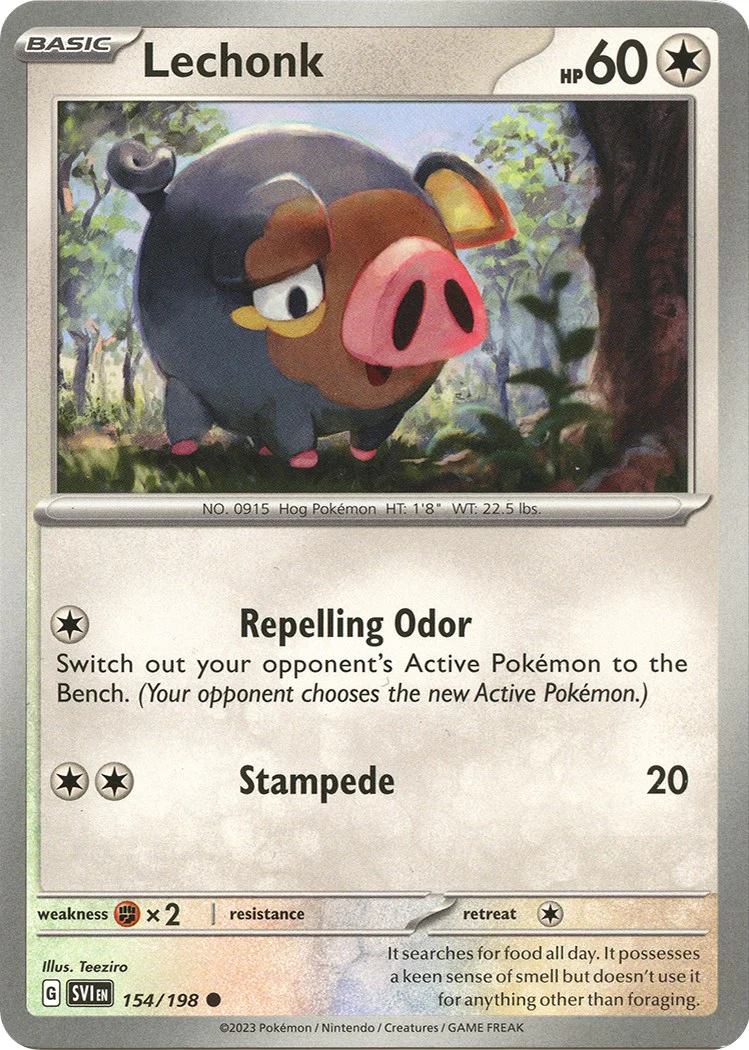 Lechonk - 154/198 - 154/198 - (SV01: Scarlet & Violet Base Set)