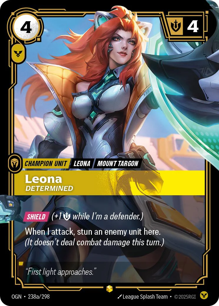 Origins - Leona - Determined (Alternate Art) 238a/298