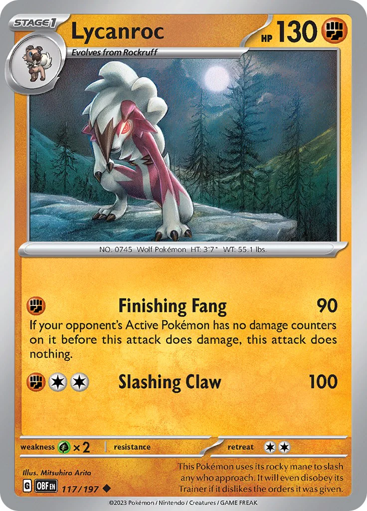 Lycanroc - 117/197 - (SV03: Obsidian Flames)