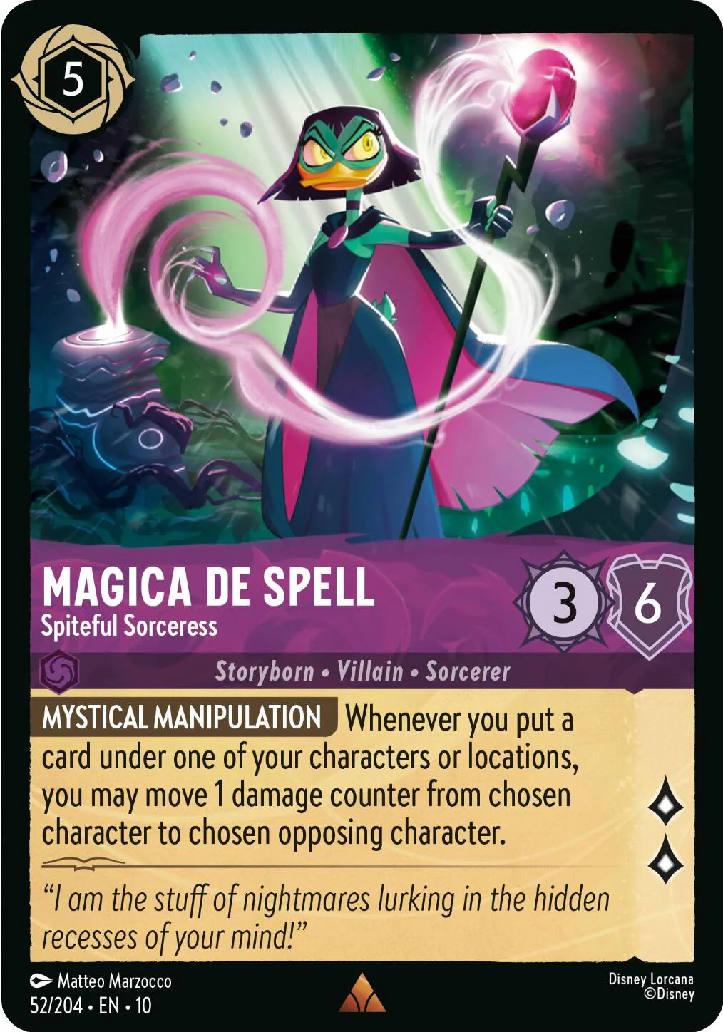 Magica De Spell - Spiteful Sorceress - 52/204 - (Whispers in the Well)
