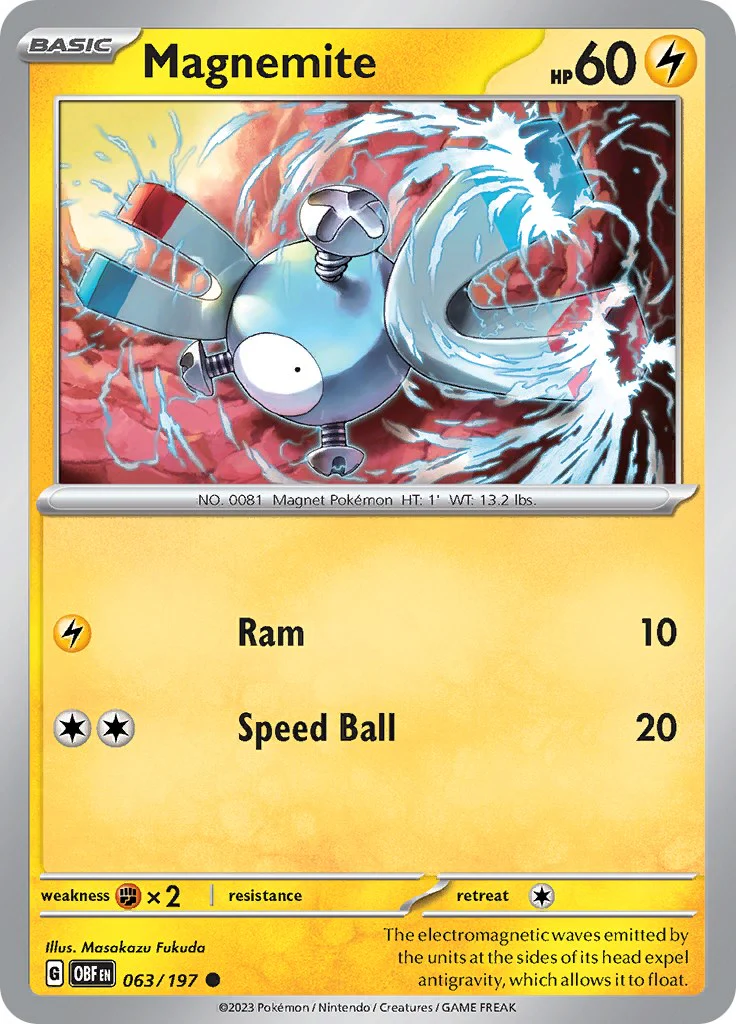Magnemite - 063/197 - (SV03: Obsidian Flames)