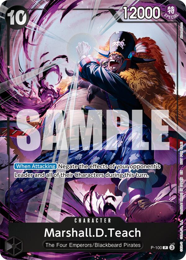 Marshall.D.Teach (Event Pack Vol. 8) - P-100 - (One Piece Promotion Cards)