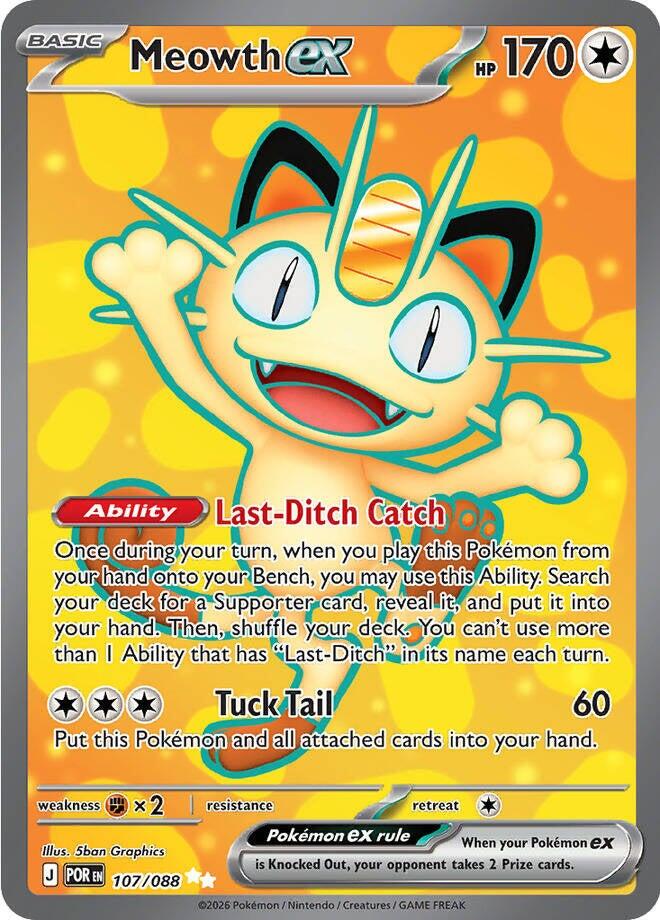 Meowth ex - 107/088 - 107/088 - (ME03: Perfect Order)