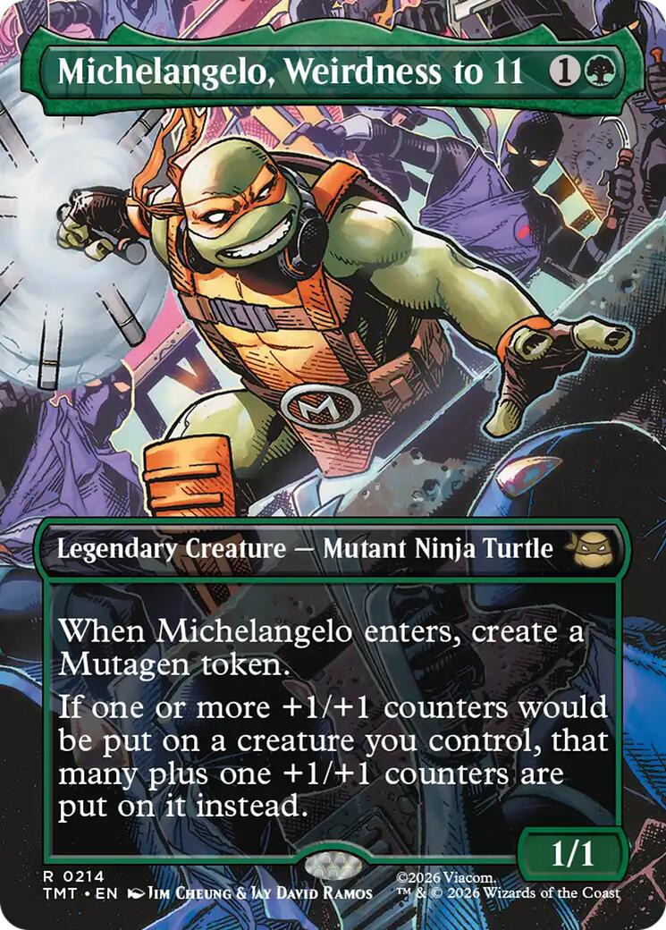Michelangelo, Weirdness to 11 (Borderless) - 214 - (Teenage Mutant Ninja Turtles)