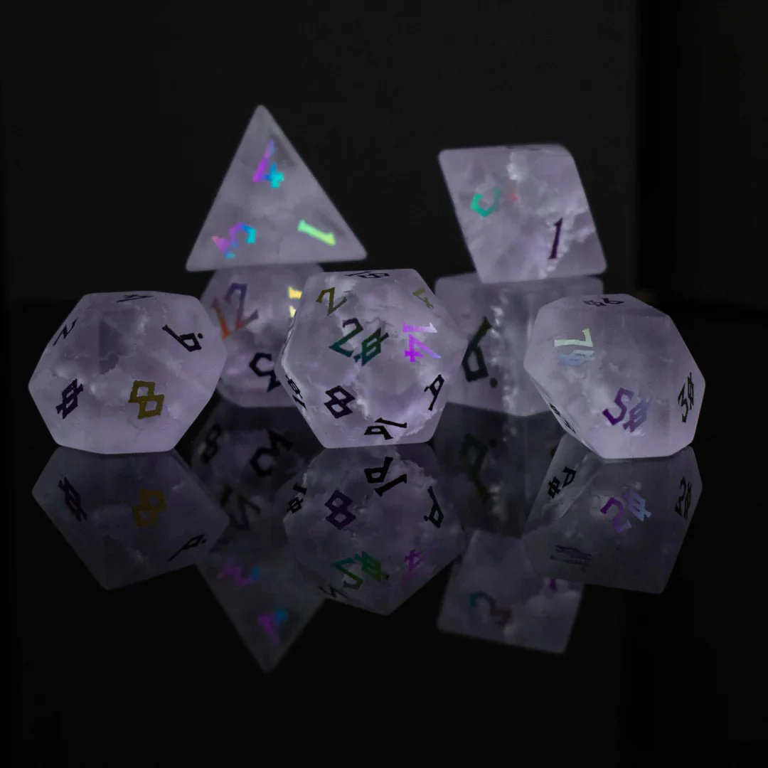 Misty Mountain Gaming: Bifrost Raised Lava Glass Dice Set - Image 5
