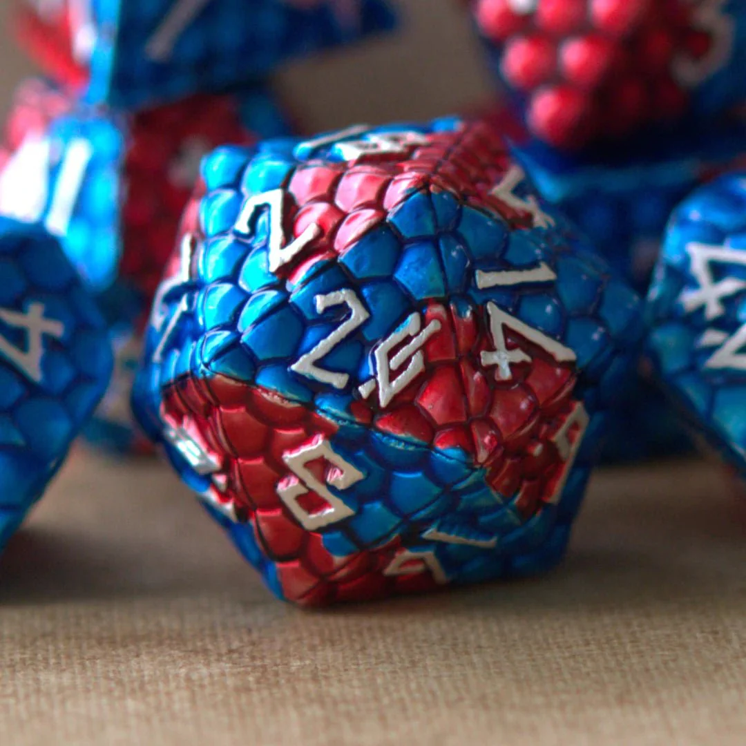 Misty Mountain Gaming: Fire and Ice Dragon's Egg Metal Dice Set - Image 2