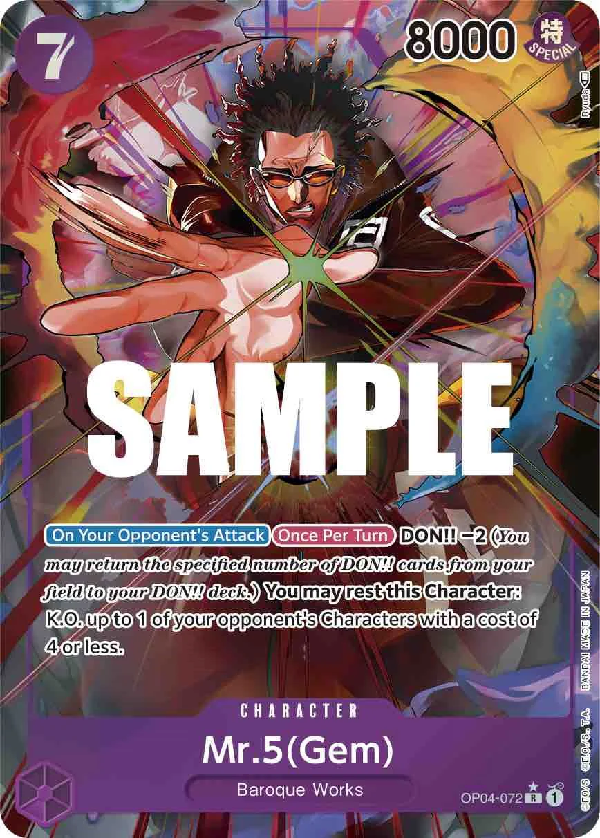 Mr.5 (Gem) (Alternate Art) - OP04-072 - (Kingdoms of Intrigue)