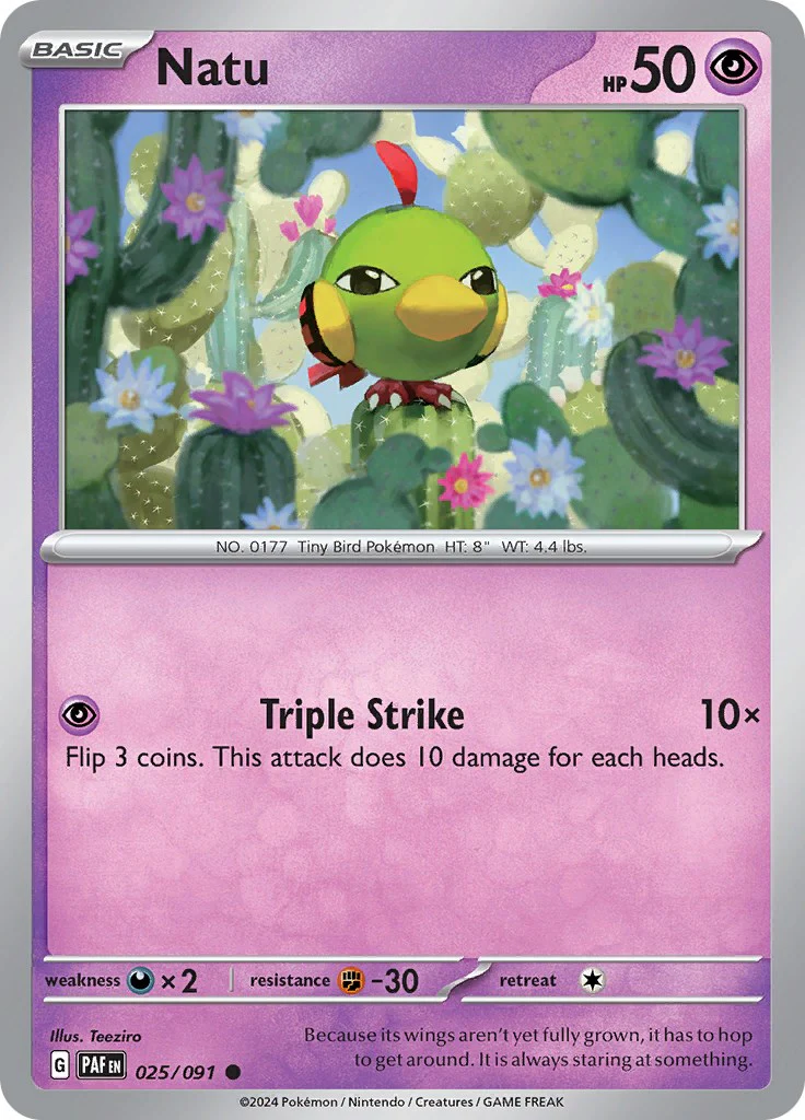 Natu - 025/091 - 025/091 - (SV: Paldean Fates)