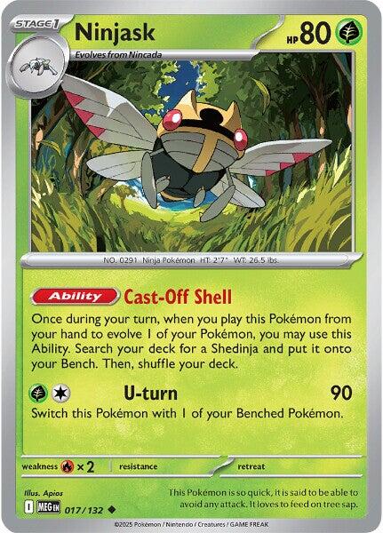 Ninjask - 017/132 - 017/132 - (ME01: Mega Evolution)