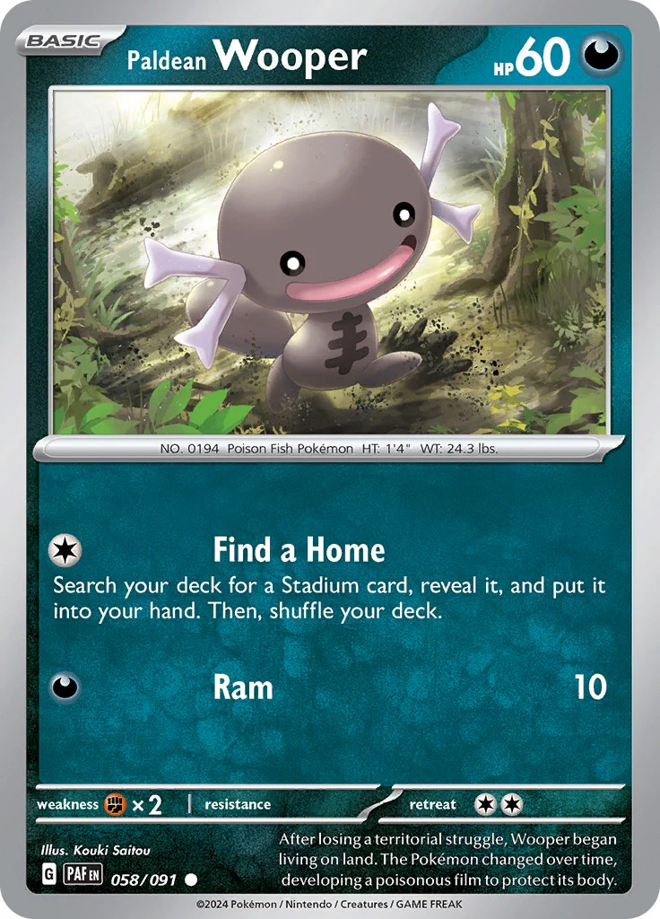 Paldean Wooper - 058/091 - 058/091 - (SV: Paldean Fates)