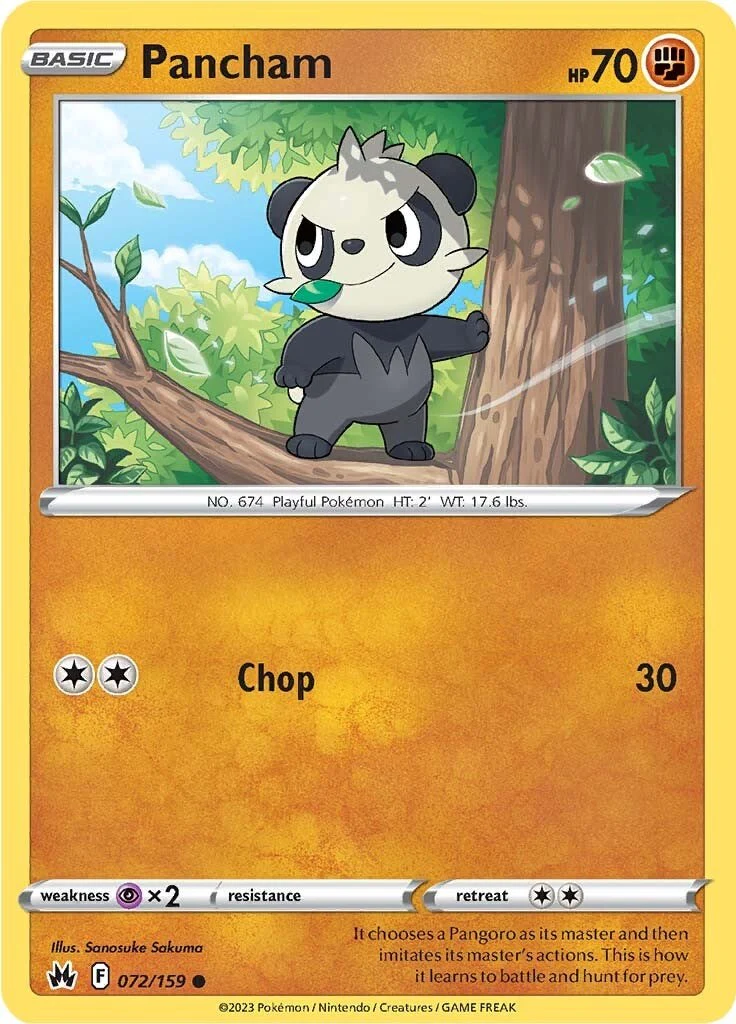 Pancham - 072/159 - (SWSH: Crown Zenith)