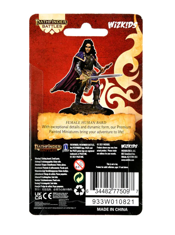 Pathfinder Battles: Premium Painted Figure - W03 Female Human Bard - Image 3