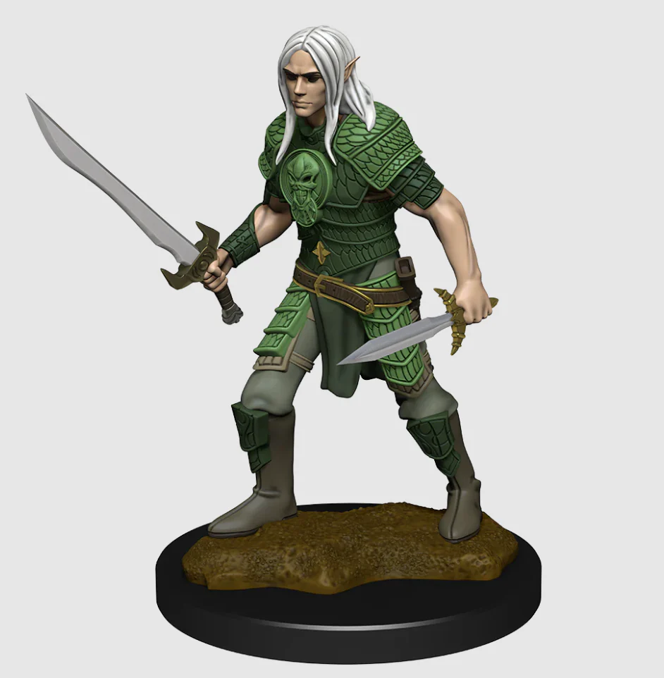 Pathfinder Deep Cuts Unpainted Miniatures: W01 Elf Male Fighter - Image 2