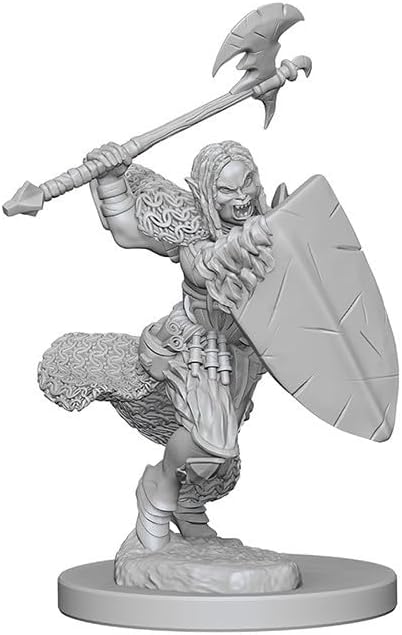 Pathfinder Deep Cuts Unpainted Miniatures: W01 Half-Orc Female Barbarian - Image 2