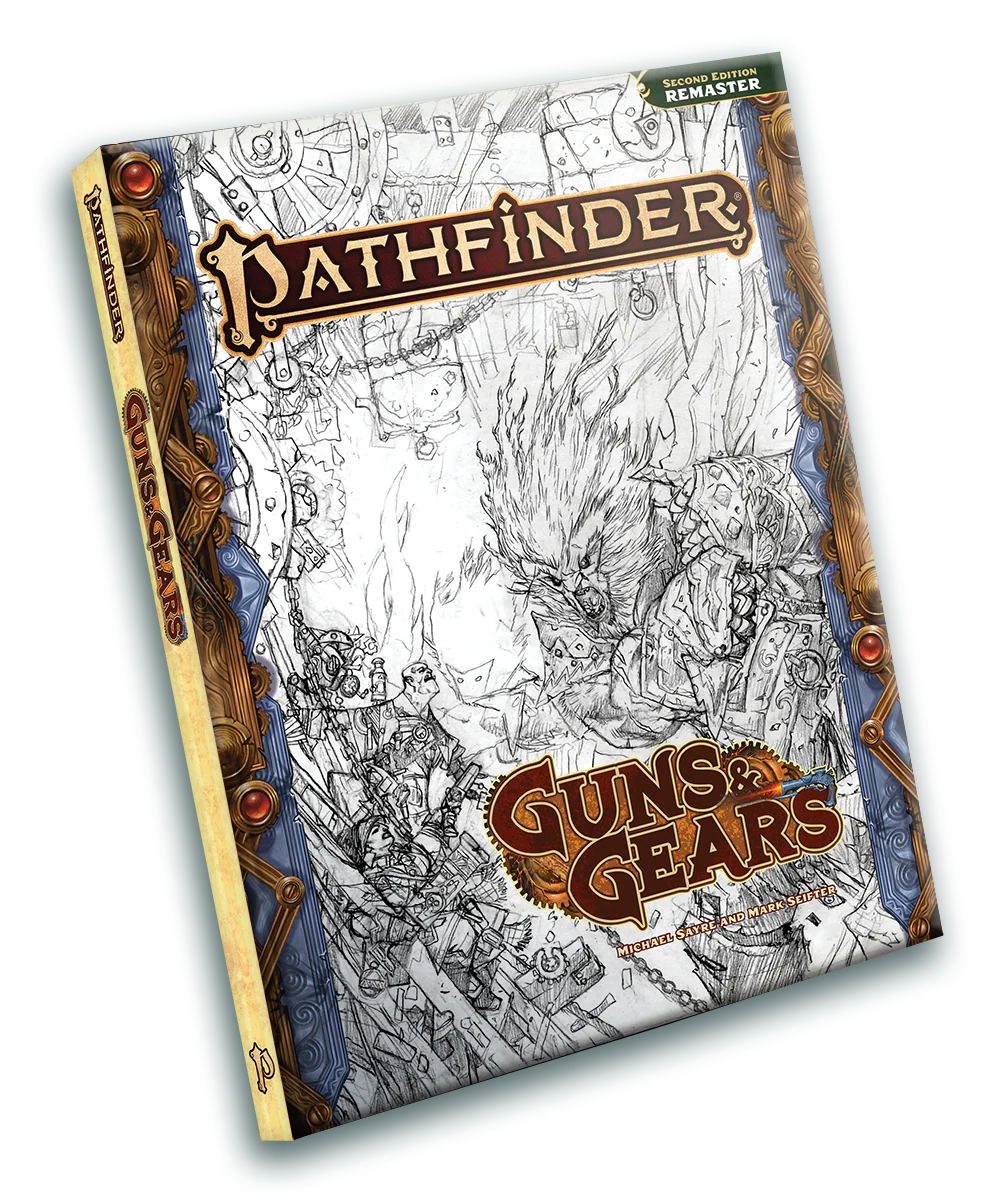 Pathfinder RPG 2E: Guns and Gears Remastered - Sketch Cover