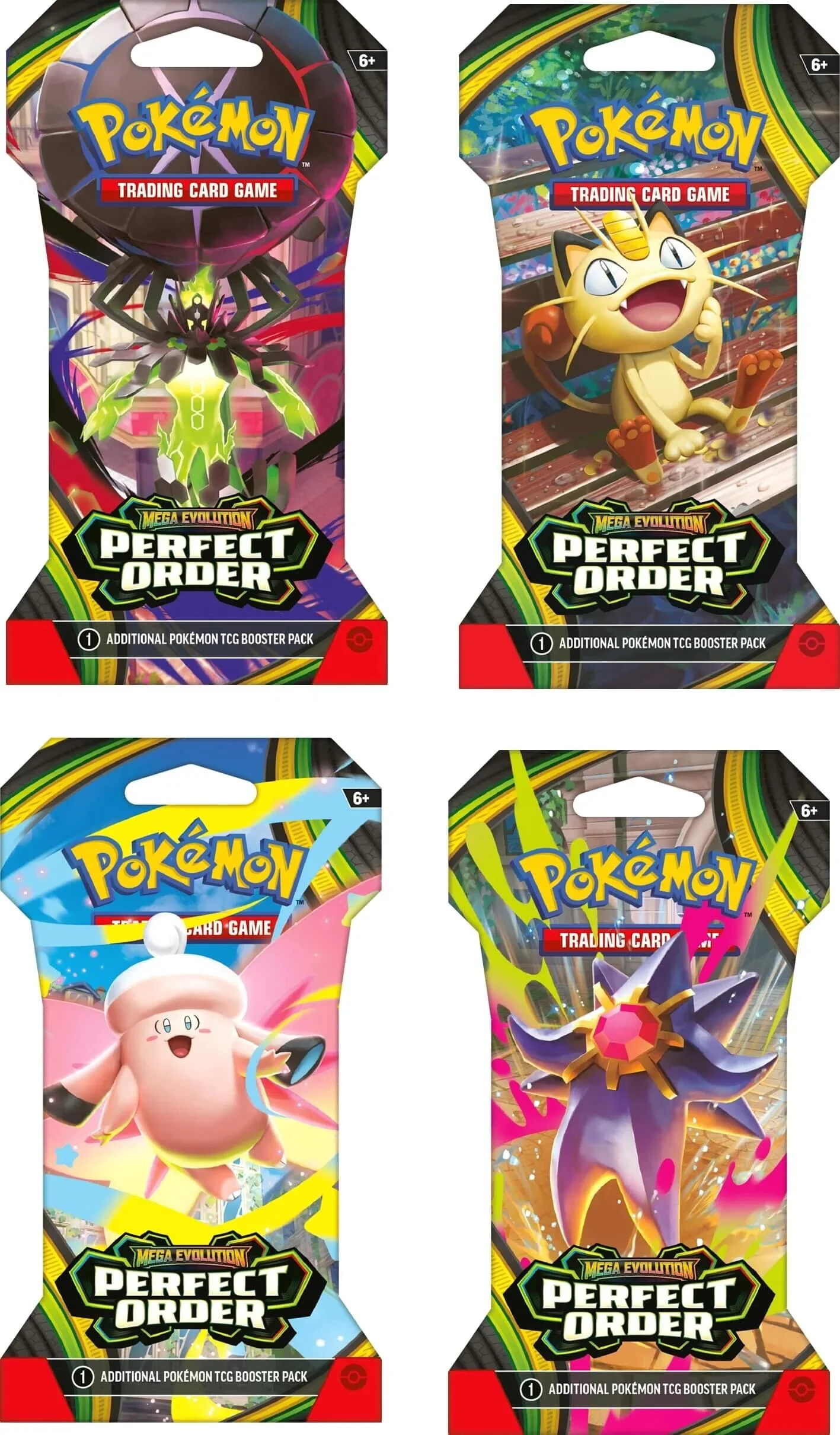 Pokemon TCG: Perfect Order Sleeved Booster Pack Art Bundle [Set of 4]